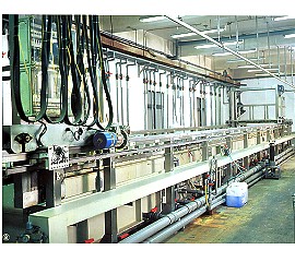 Automatic through hole plating line